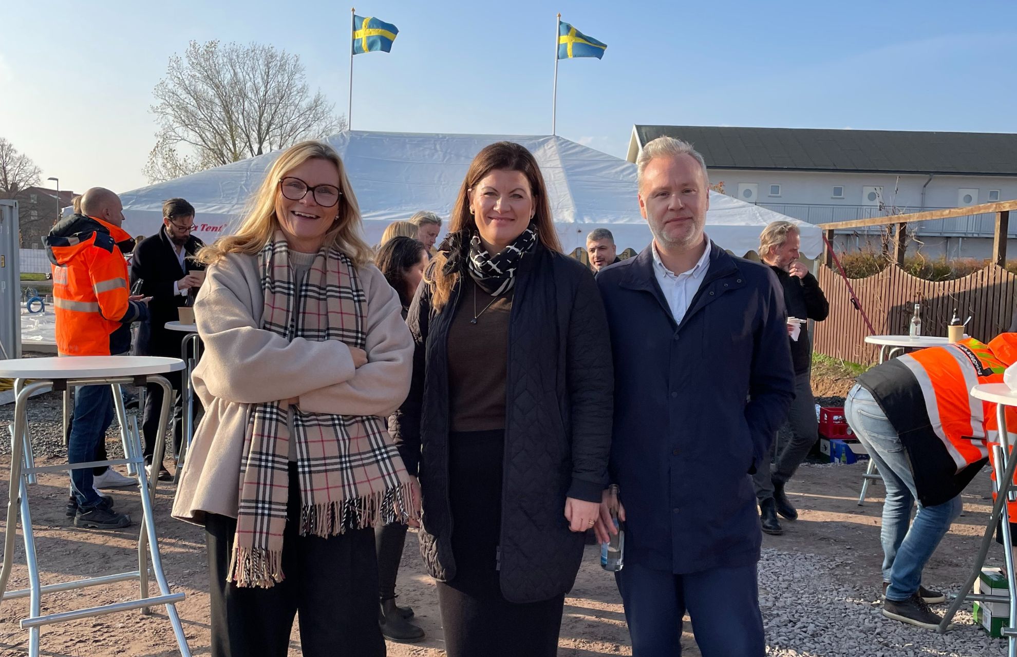 Tre ledare från Attendo närvarade vid ceremonin.